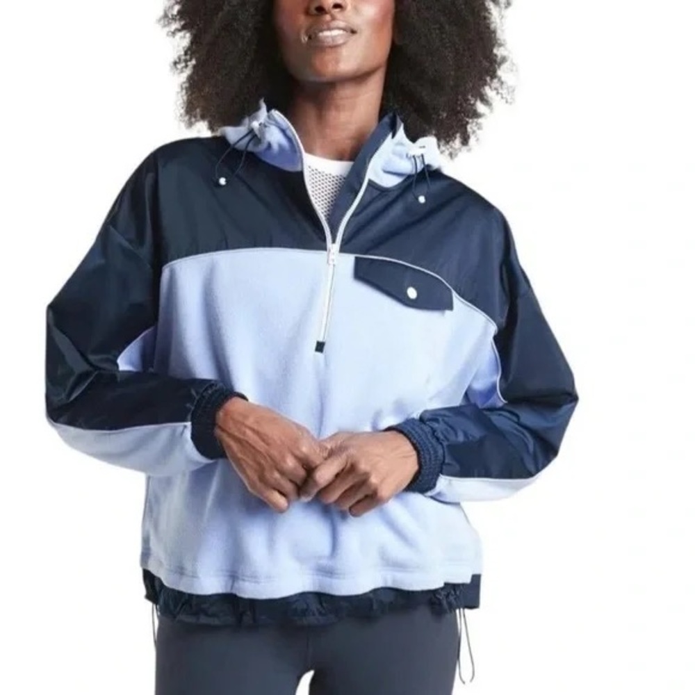 Athleta Zion Micro Fleece 1/2 Half Zip Hoodie Sweatshirt